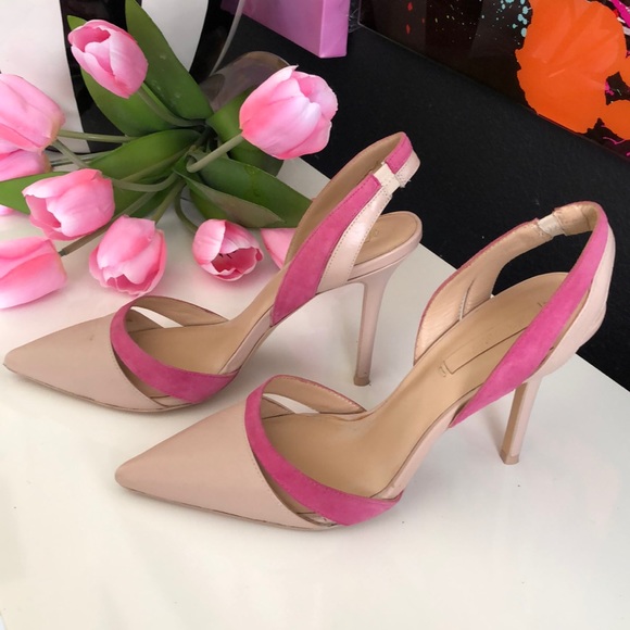 BCBGMAXAZRIA Clare Pointed Toe Leather Heels sz 9 - Picture 2 of 6